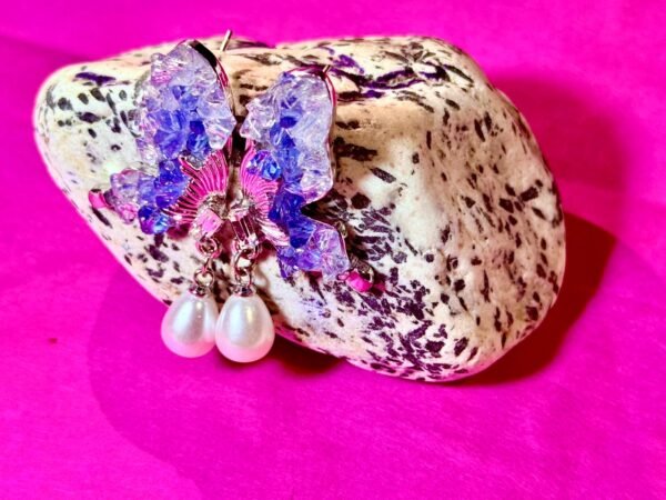 Blue Butterfly Earrings  Elegant & Stylish